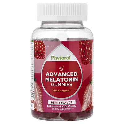 Phytoral, Advanced Melatonin Gummies, Berry, 60 Gummies