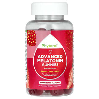 Phytoral, Advanced Melatonin Gummies, verbesserte Melatonin-Fruchtgummis, Erdbeere, 60 Fruchtgummis