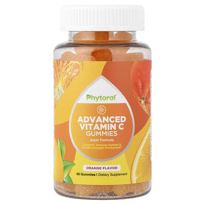 Phytoral, Advanced Vitamin C Gummies, Orange Flavor, 60 Gummies