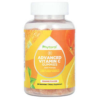 Phytoral, Advanced Vitamin C Gummies, verbesserte Vitamin-C-Fruchtgummis, Orange, 60 Fruchtgummis