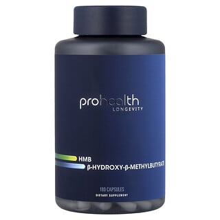 ProHealth Longevity, HMB, B-hidroxi-B-metilbutirato, 180 cápsulas