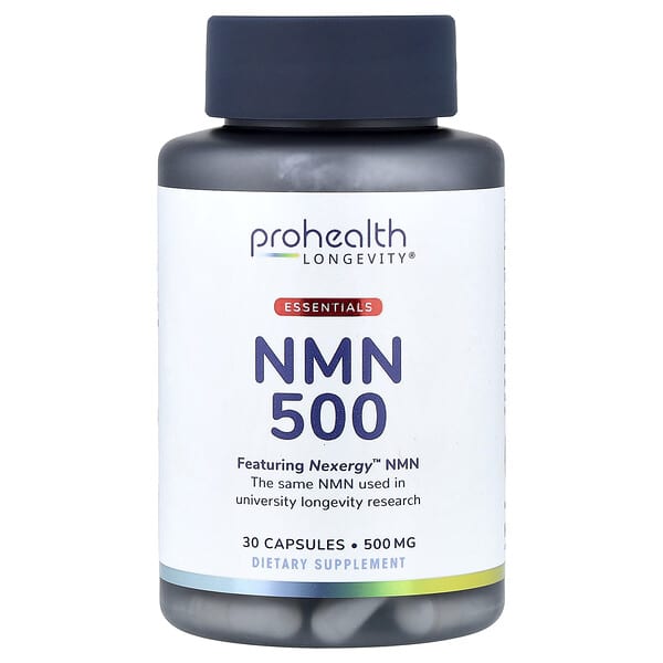 ProHealth Longevity, Essentials, NMN 500, 500 mg, 30 Capsules