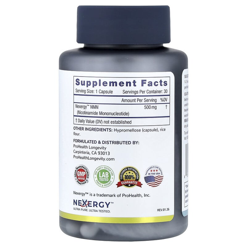 Essentials, NMN 500, 500 mg, 30 Capsules