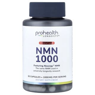 ProHealth Longevity, Essentials, NMN 1000, 60 Capsules (500 mg per Capsule)