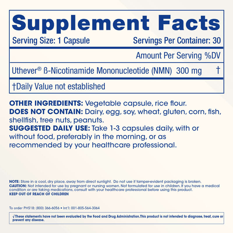 NMN Pro™ 300, 300 mg, 30 Capsules