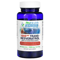 ProHealth Longevity, Trans-Resveratrol With Increased Absorption, 500 mg, 60 Capsules