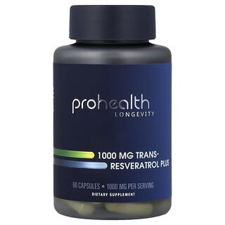 ProHealth Longevity, транс-ресвератрол плюс, 60 капсул