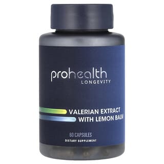 ProHealth Longevity, Valerian Extract With Lemon Balm, 60 Capsules