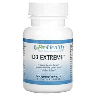 ProHealth Longevity, D3 Extreme, Vitamin D3, 50.000 IU, 24 Kapseln