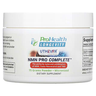 ProHealth Longevity, NMN Pro Complete, komplettes Nahrungsergänzungsmittel mit NMN, 75 g