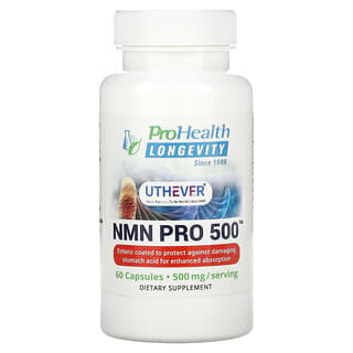 ProHealth Longevity, NMN Pro 500, Nahrungsergänzungsmittel mit NMN, 250 mg, 60 Kapseln