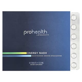 ProHealth Longevity, Energy NADH, energiereiches NADH, 12,5 mg, 30 Tabletten