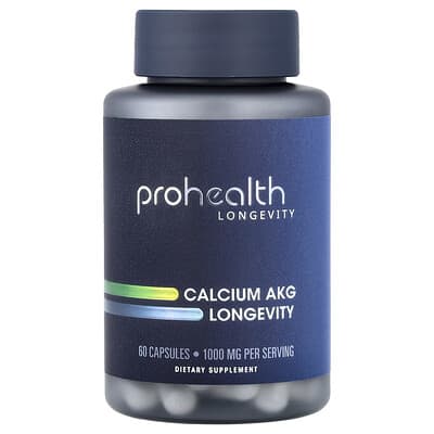 ProHealth Longevity, Calcium AKG Longevity, 60 Capsules (500 mg per Capsule)