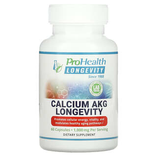ProHealth Longevity, Calcium AKG Longevity，1,000 毫克，60 粒膠囊