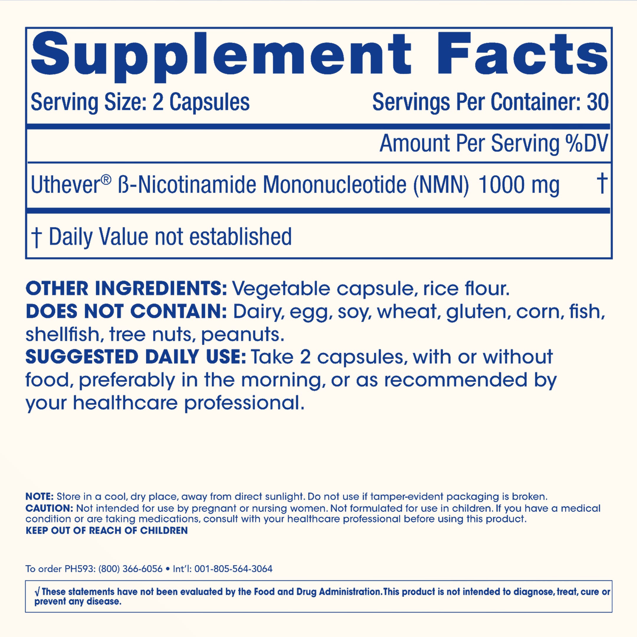 ProHealth Longevity, NMN Pro 1000，60 粒膠囊（每粒膠囊 500 毫克）