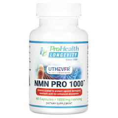 ProHealth Longevity, Uthever, NMN Pro 1000, 500 mg, 60 Capsules