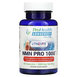 ProHealth Longevity, Uthever, NMN Pro 1000, 500 mg, 60 Capsules