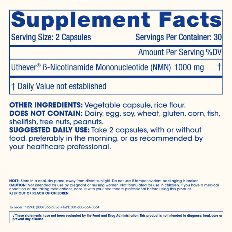 べび　NMN PROリプロユース7箱 NMN Pro 1000, 60 Cápsulas, (500 mg por Cápsula)