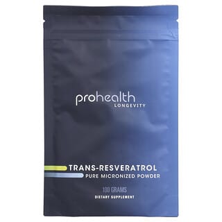 ProHealth Longevity, Trans-resveratrol puro micronizado en polvo, 100 g