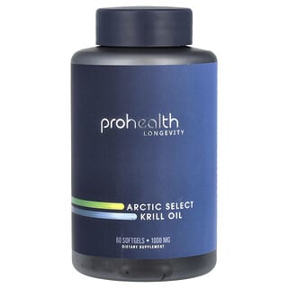 ProHealth Longevity, Arctic Select, Óleo de Krill, 1.000 mg, 60 Cápsulas Softgel