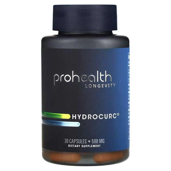 ProHealth Longevity Hydrocurc®, 500 mg, 30 Capsules supplement bottle