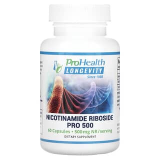 ProHealth Longevity, Nicotinamida Riboside Pro 500, 250 mg, 60 cápsulas