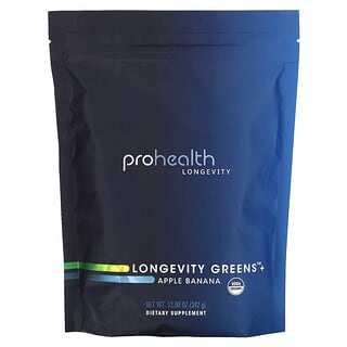ProHealth Longevity, Longevity Greens +, зелень, яблоко и банан, 342 г (12,06 унции)