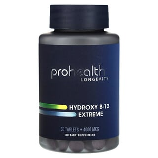 ProHealth Longevity, Hydroxy B12 Extreme, 4000 mcg, 60 comprimidos