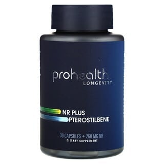 ProHealth Longevity, NR Plus Pterostilbene, 250 mg, 30 Cápsulas