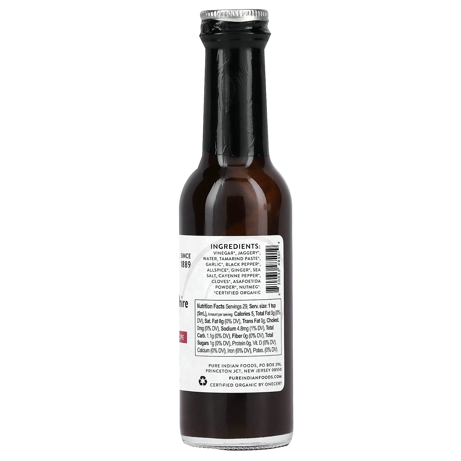 Pure Indian Foods, Organic Worcestershire Sauce, 5 fl oz (148 ml)