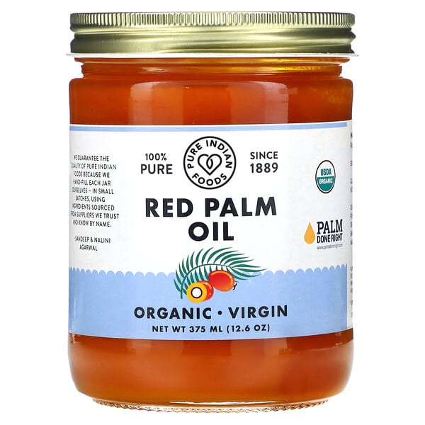 Pure Indian Foods, Huile de palme rouge, 375 ml