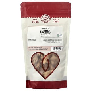 Pure Indian Foods, Organic Galangal Dried Slices, 3 oz (85 g)
