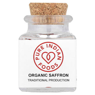 Pure Indian Foods, Organic Saffron, 1 g