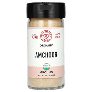 Pure Indian Foods, Amchoor, органический продукт, молотый, 70 г (2,5 унции)