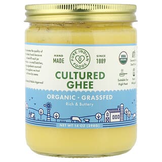 Pure Indian Foods, Ghee Orgânico Cultivado, 398 g (14 oz)