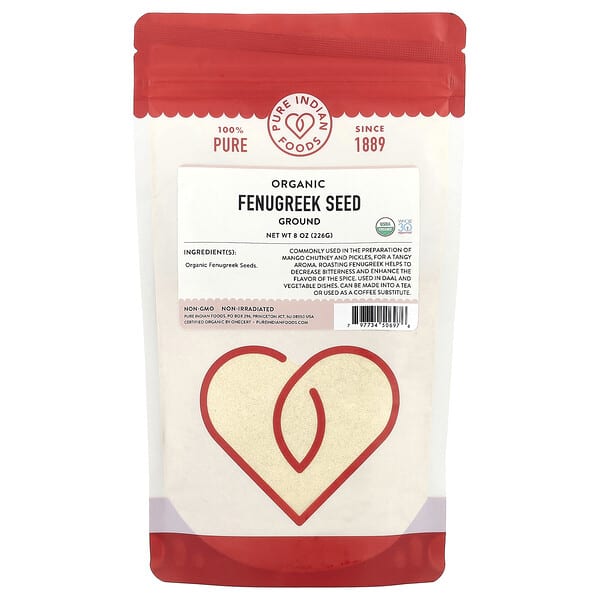 Pure Indian Foods, 유기농 호로파씨, 분쇄 커피, 226g(8oz)