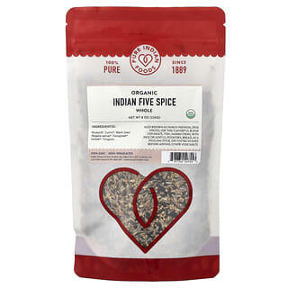 Pure Indian Foods, Cinco Especiarias Indianas Orgânicas, Inteiro, 226 g (8 oz)
