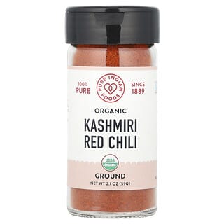 Pure Indian Foods, Organic Kashmiri Red Chili, Ground, 2.1 oz (59 g)