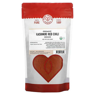 Pure Indian Foods, Органический кашмирский красный перец чили, молотый, 226 г (8 унций)