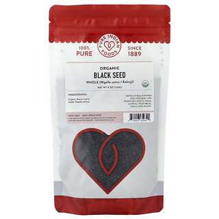 Pure Indian Foods, Semi neri integrali biologici, 226 g