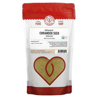Pure Indian Foods, Organic Coriander Seed, Ground, 8 oz (226 g)