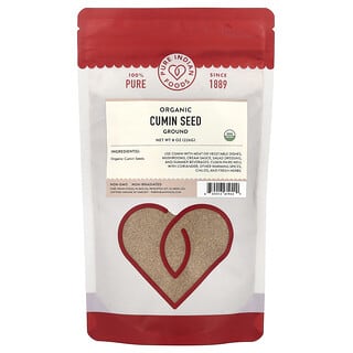 Pure Indian Foods, 유기농 커민 씨, 분말, 226g(8oz)