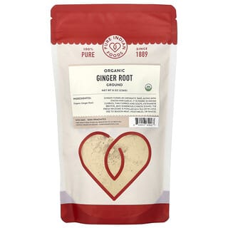 Pure Indian Foods, Органический корень имбиря, молотый, 226 г (8 унций)