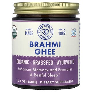 Pure Indian Foods, Brahmi ghee orgánico, 150 g (5,3 oz)