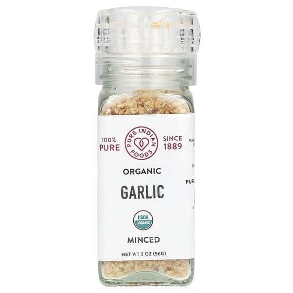 Pure Indian Foods, 有機大蒜粉，切碎，2.5 盎司（70 克）