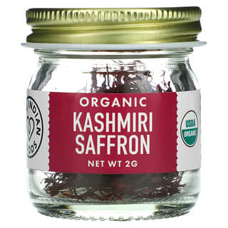 Pure Indian Foods, Azafrán de Cachemira orgánico, 2 g