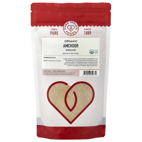 Pure Indian Foods, 유기농 Amchoor, 분말 맛, 226g(8oz)