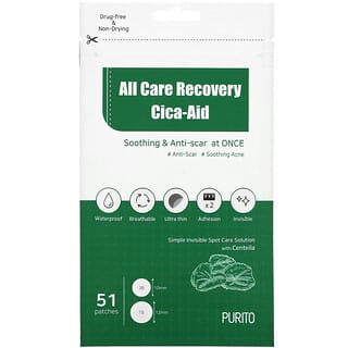 Purito, Cica-Aid للعناية الكاملة بتعافي البشرة ، 51 لاصقة