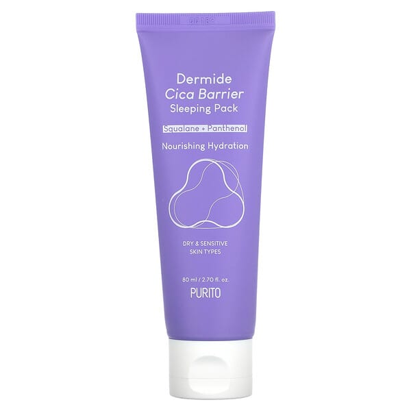 Purito, Dermide 積雪草屏障睡眠面膜，2.70 液量盎司（80 毫升）