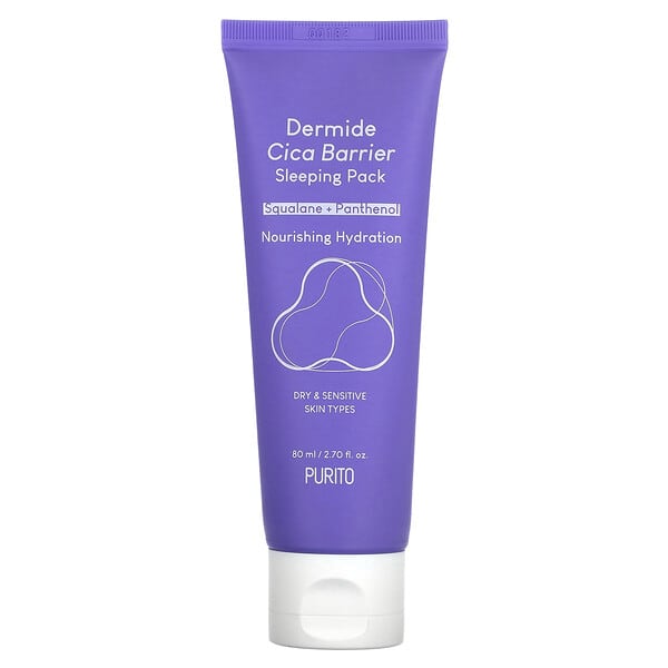 Purito, 더마이드 시카 장벽, 수면 팩, 80ml(2.70fl oz)